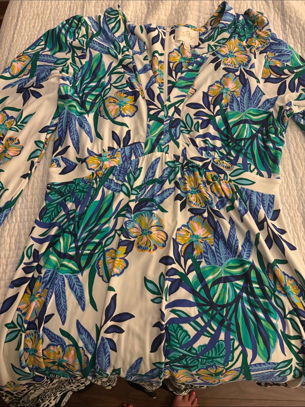 Lilly Pulitzer White Multi Floral Print Dress